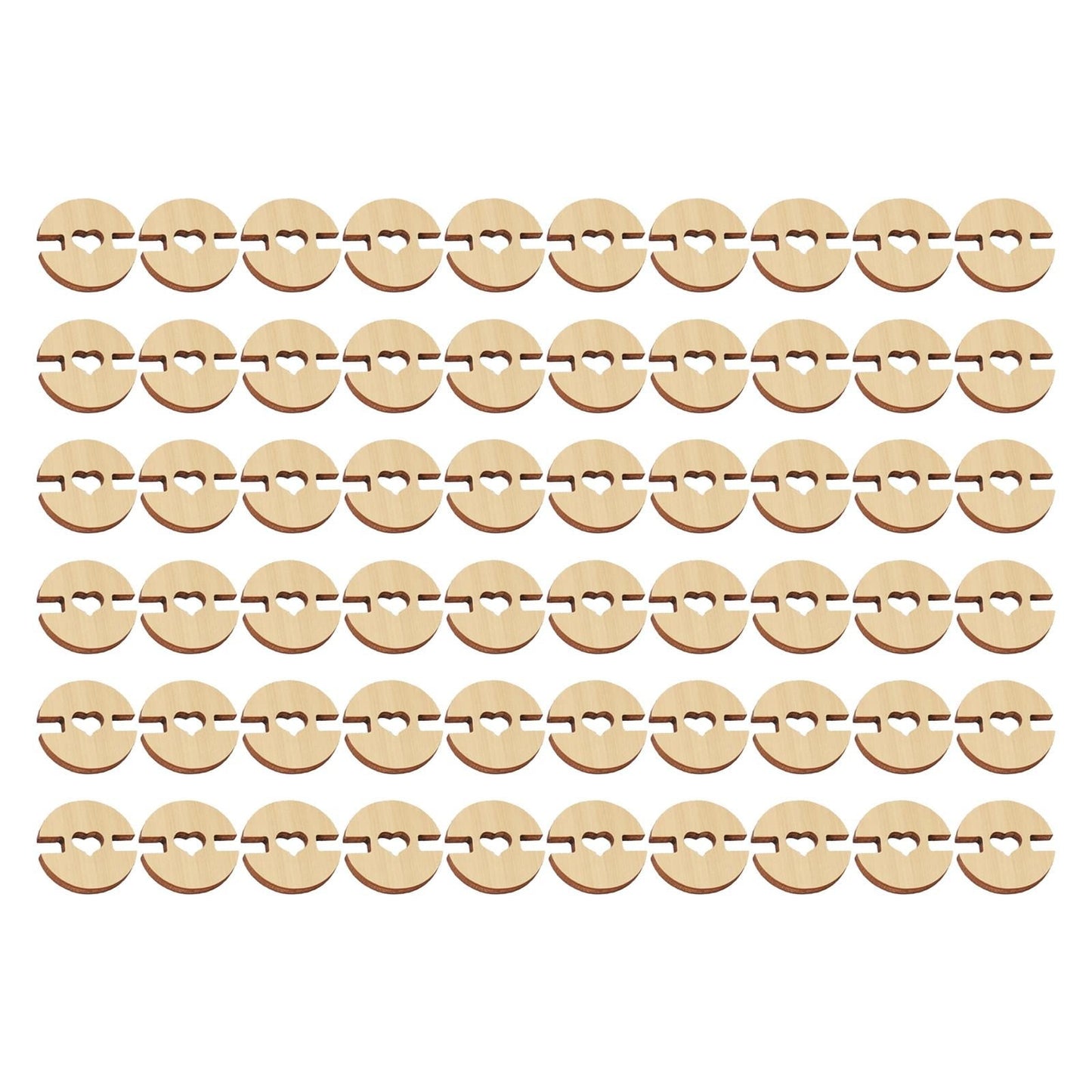 JWDX, 50/60/100 Buttons 50/60/100 Pcs Buttons for Hats Wooden Handmade Buttons Removable Love Button Crafts Faux Fastener Holder Sewing Clothing Accessories for Knitting Crochet One Size CA