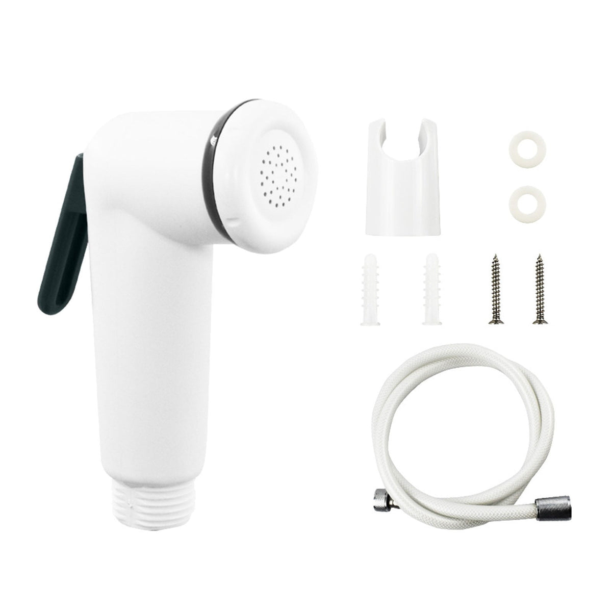 Sprayer with 4Ft Hose White Spray Gun JWDX, Spray Gun Set Multi Functional Bathroom Pressure Booster Spray Set High Pressure Rinse & Feminine Wash Nozzle Faucet Companion One Size White