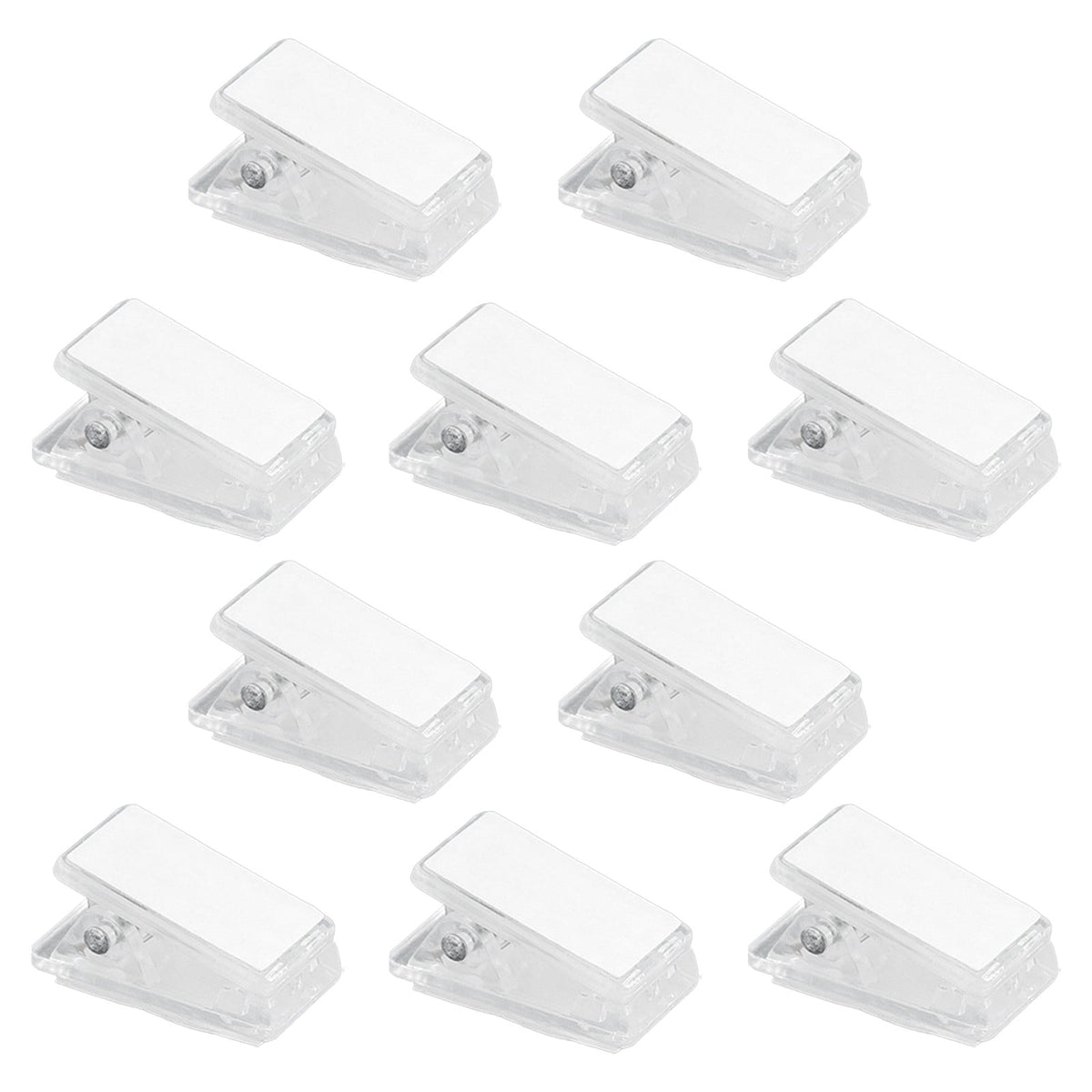 JWDX, 10x Clip Tapestry Wall Hangers Self Adhesive Clips Wall Clips Poster Hangers Shower Curtain Clips Double Adhesive Spring Clips for Blankets Posters Party 1" x 0.51" x 0.51" CL3