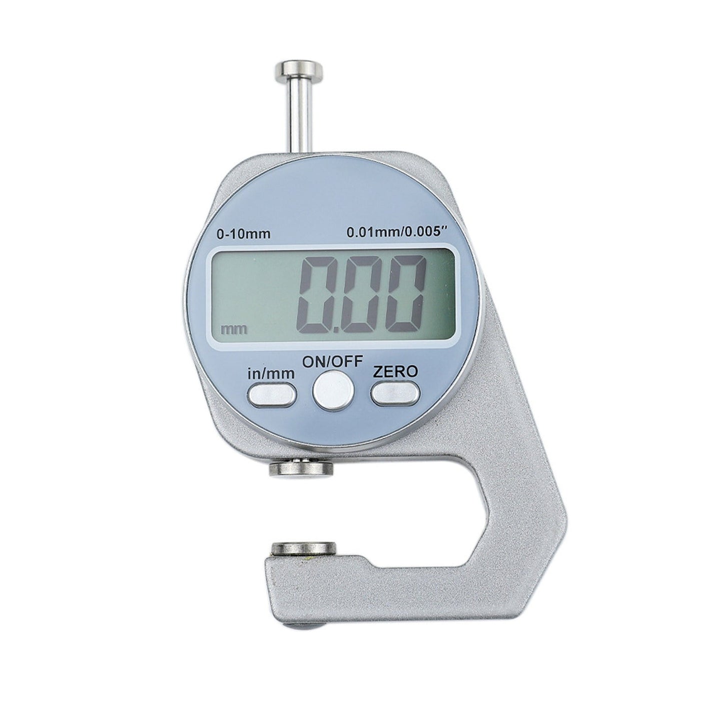 Thickness Meter Precision Digital Thickness Gauge High Precision Electronic Micrometer (Flat Head 0-10Mm) JWDX, Precisions Digital Thickness Gauges High Accuracy Electronic Micrometers With（0 10Mm） One Size Silver