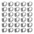 30Pc 304 Stainless Steel Beautiful Throat Clamp (Hand-Made 30Pc 304 10-16Mm Throat Clamp) JWDX, 30 Pack Hose Clamps Stainless Steel Clamps Worm Gear Hose Clamp Miniature Powerseal Kit One Size Silver