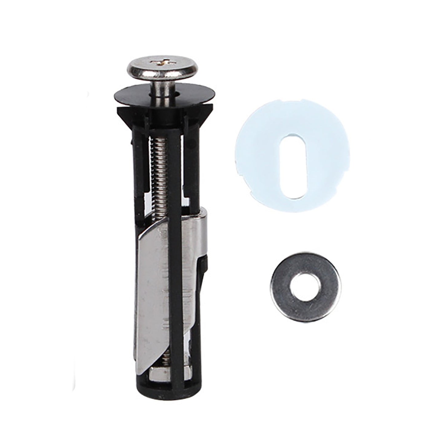 Toilet Lid Fixing Screw Locking (Including 18, 28Mm Gasket) 1, Toilet Seat Kit Screws Quick Release Easy To Install Toilet Seat Replacement Parts Kit Toilet Cover Accessories Fixing Accessories JWDX One Size Black