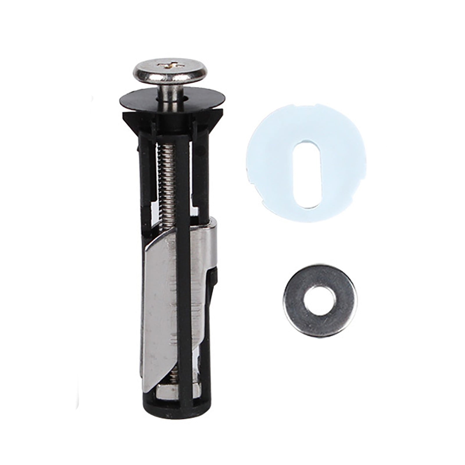 Toilet Lid Fixing Screw Locking (Including 18, 28Mm Gasket) 1, Toilet Seat Kit Screws Quick Release Easy To Install Toilet Seat Replacement Parts Kit Toilet Cover Accessories Fixing Accessories JWDX One Size Black