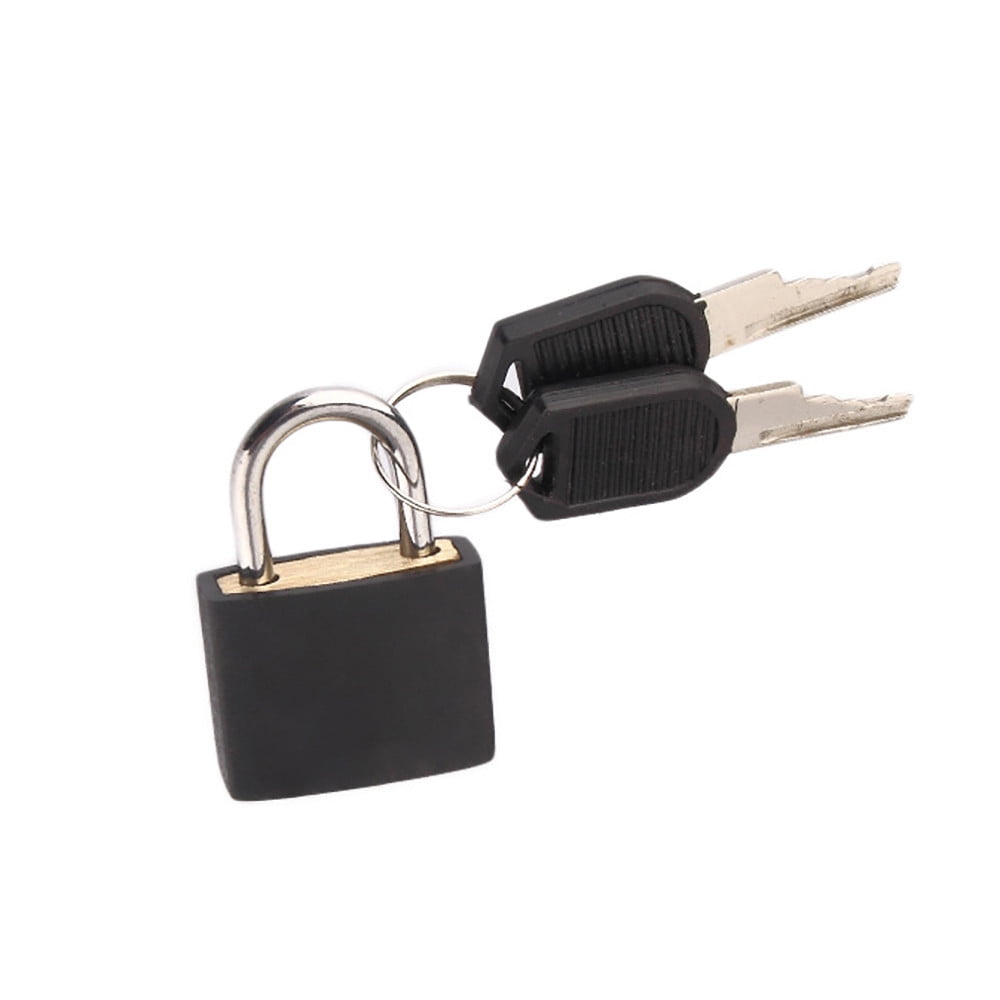 22Mm Color Plastic Padlock D 1 Lock, 2 Keys Small Mini Strong Steel Padlock Travel Suitcase Diary Lock With 2 Keys JWDX 30 mm x 23 mm D
