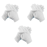 Cotton White Gloves 3Pcs Size S 3 Pairs Of Gloves 3 Pairs Of White Cotton Gloves Breathable Work Jewelry Inspection Etiquette Gloves Protective Gear S JWDX One Size A