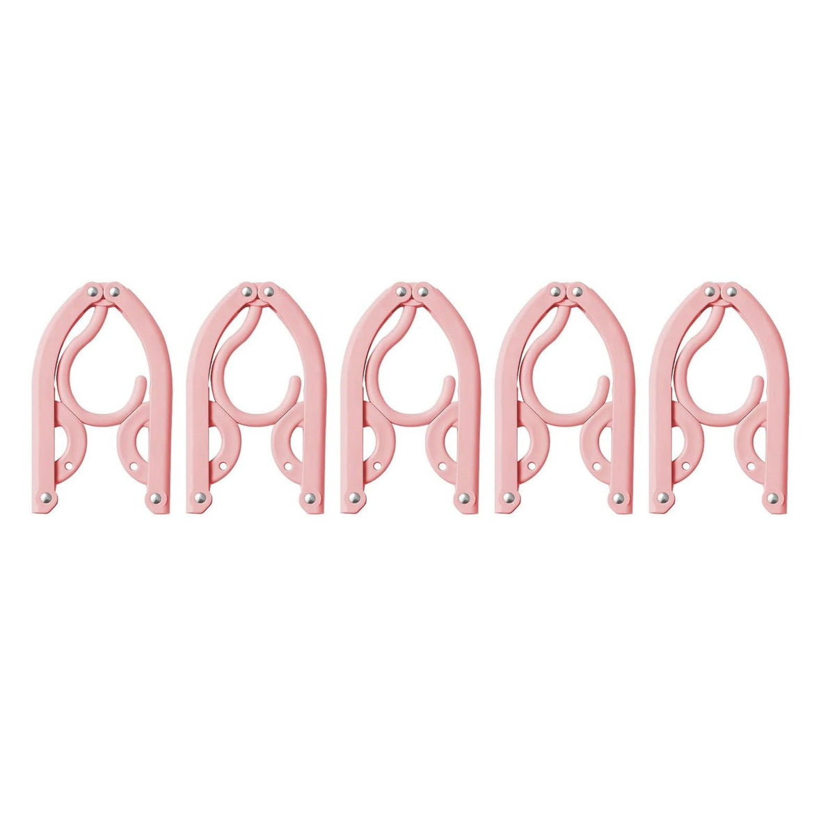 Folding Clothes Hanger Pink 5Pcs Jwdx Travel Foldable Hangers Update Portable Plastic Hanger Travel Accessories Must Haves Clothes Drying Rack Folding Hanger for Traveling Camping Flying Rv One Size Pink
