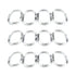 360 Degree Twistable Shower Curtain Ring Box Transparent C-Shaped Hooks 12 Pcs Jwdx Household Hooks Set Rubber Clear of Rings 12 Silicone Shower Curtain Housekeeping & Organizers One Size Clear