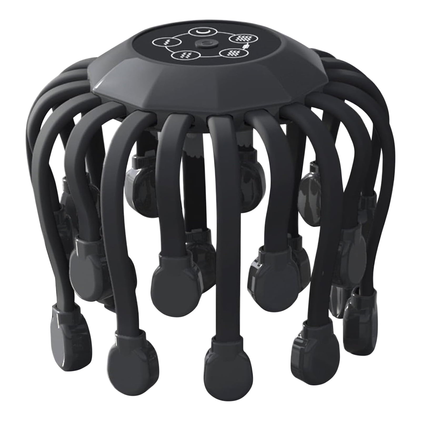Grrvtrz Head Massagers Scalp Massagers Motorized Scalp Massagers with 20 Individual Massage Nodes 5 Modes and 360 Degrees Of Adjustable Massage.,Home Essentials,Home Appliances Black