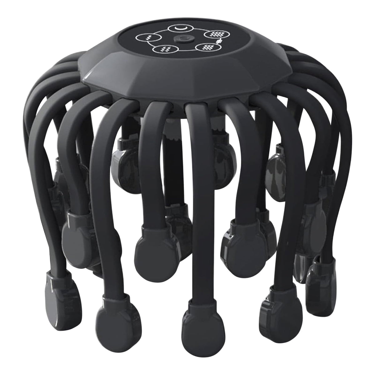 Grrvtrz Head Massagers Scalp Massagers Motorized Scalp Massagers with 20 Individual Massage Nodes 5 Modes and 360 Degrees Of Adjustable Massage.,Home Essentials,Home Appliances Black