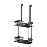 Grrvtrz 2-Tier Hanging Shower Caddy Over The Door Large Capacity Hanging Shower Organizer Sturdy Rust Proof Shelf Basket Storage Rack No Drilling,Bathroom Decor,Bathroom Accessories 15.75*6.69*2.76 A