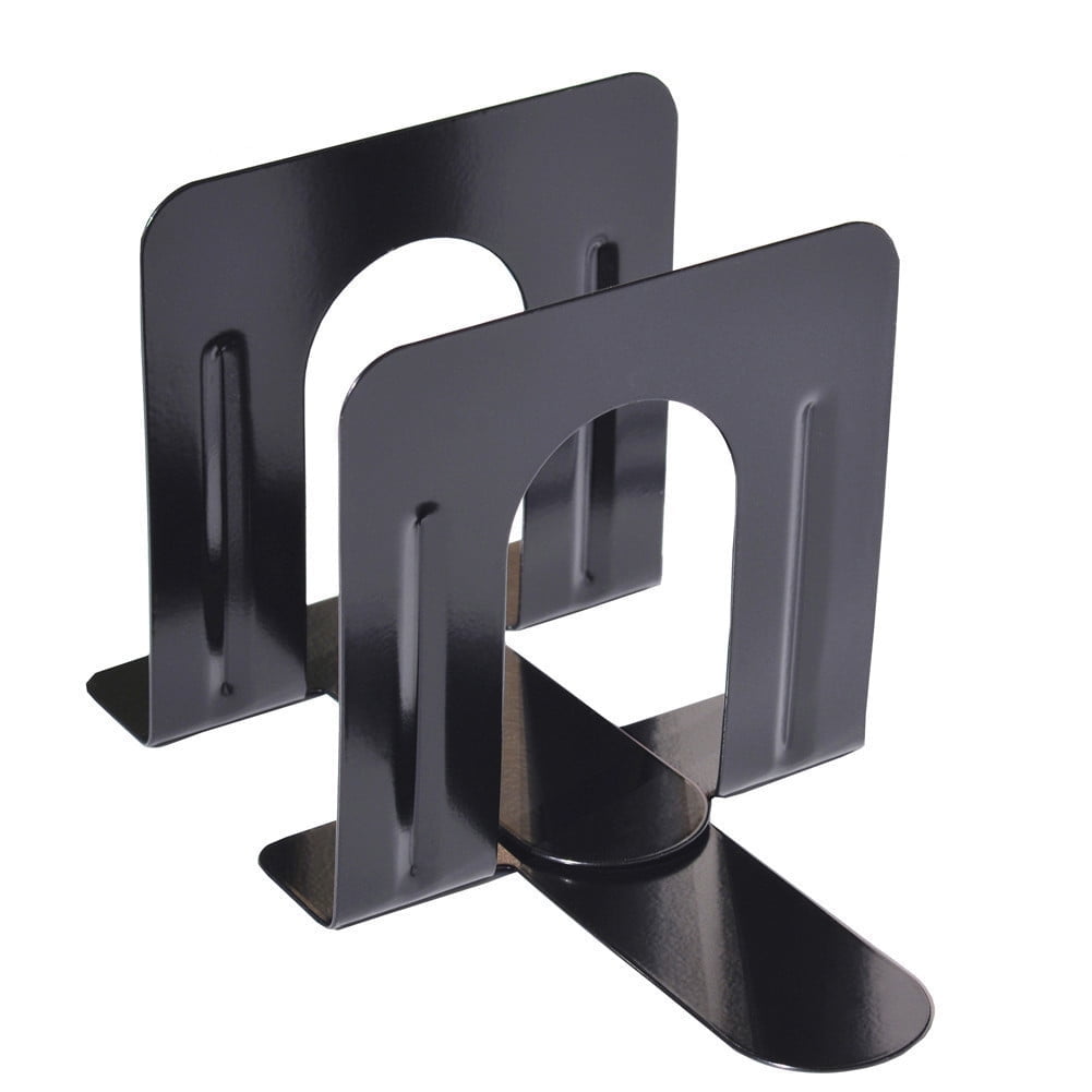 JWDX Hot Clearance! 1 1/4 Bookends Gauge Economy Pair x 3/4 Standard Heavy 5 x 5 4 & Stationery, 2Pc Book Baffle Book Clip Board Book Clip Support One Size Black