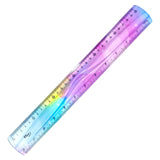 JWDX Hot Clearance! 12 Inch Flexible Ruler Bendable Plastic Ruler Soft Bendable Gradient Colour Rulers with Centimeters and Inches for stǔdənt Schǒ-ǒl Classroom, 1 30Cm Colorful Flexible Ruler Colorful flexible ruler Light blue