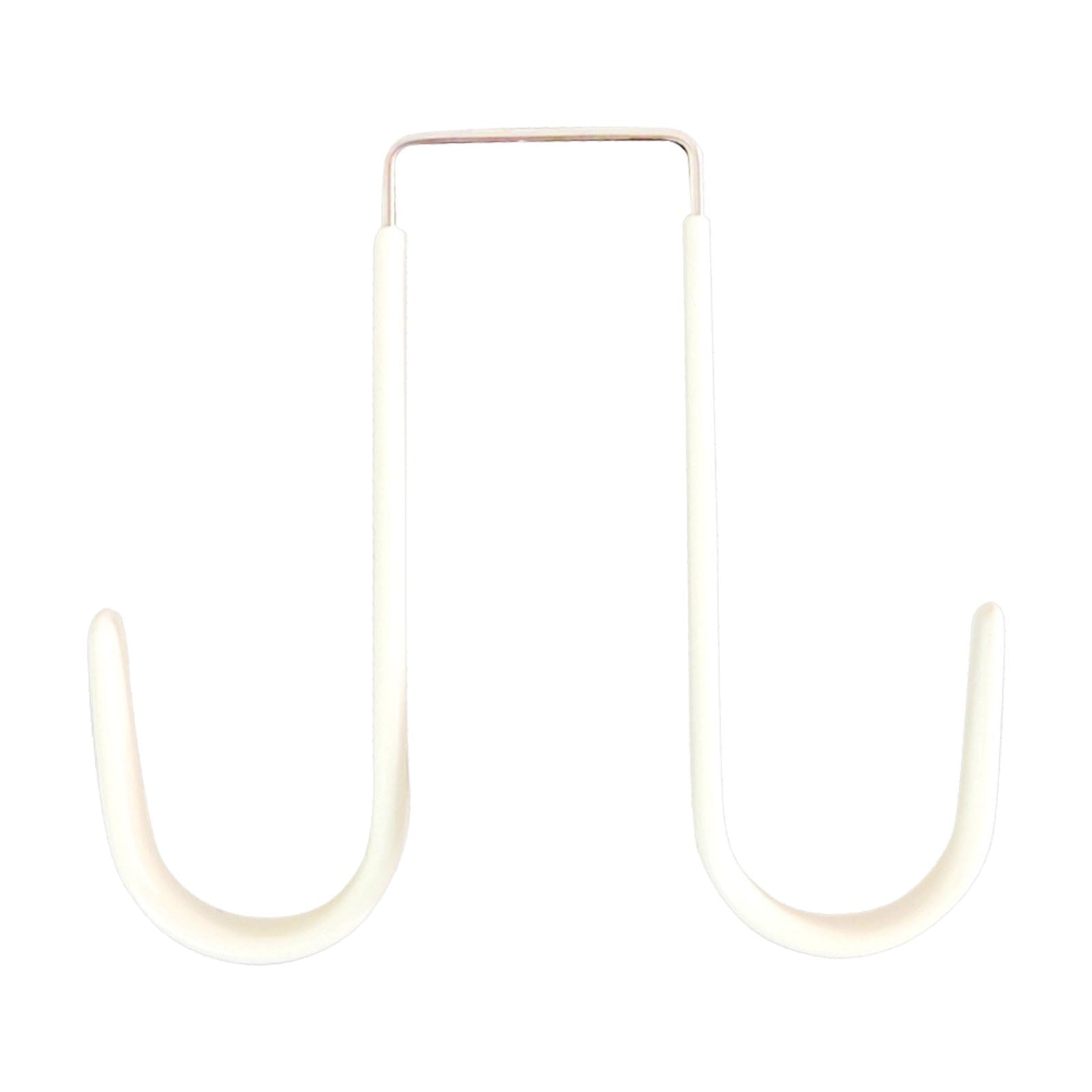 JWDX Hot Clearance! Double Over the Door Wreath Hanger Large Christmas Wreath Hook for Front Door Hold 2 Wreaths with This 2 Hanger 5, Hook*1 Plastic door rear hook without nails White
