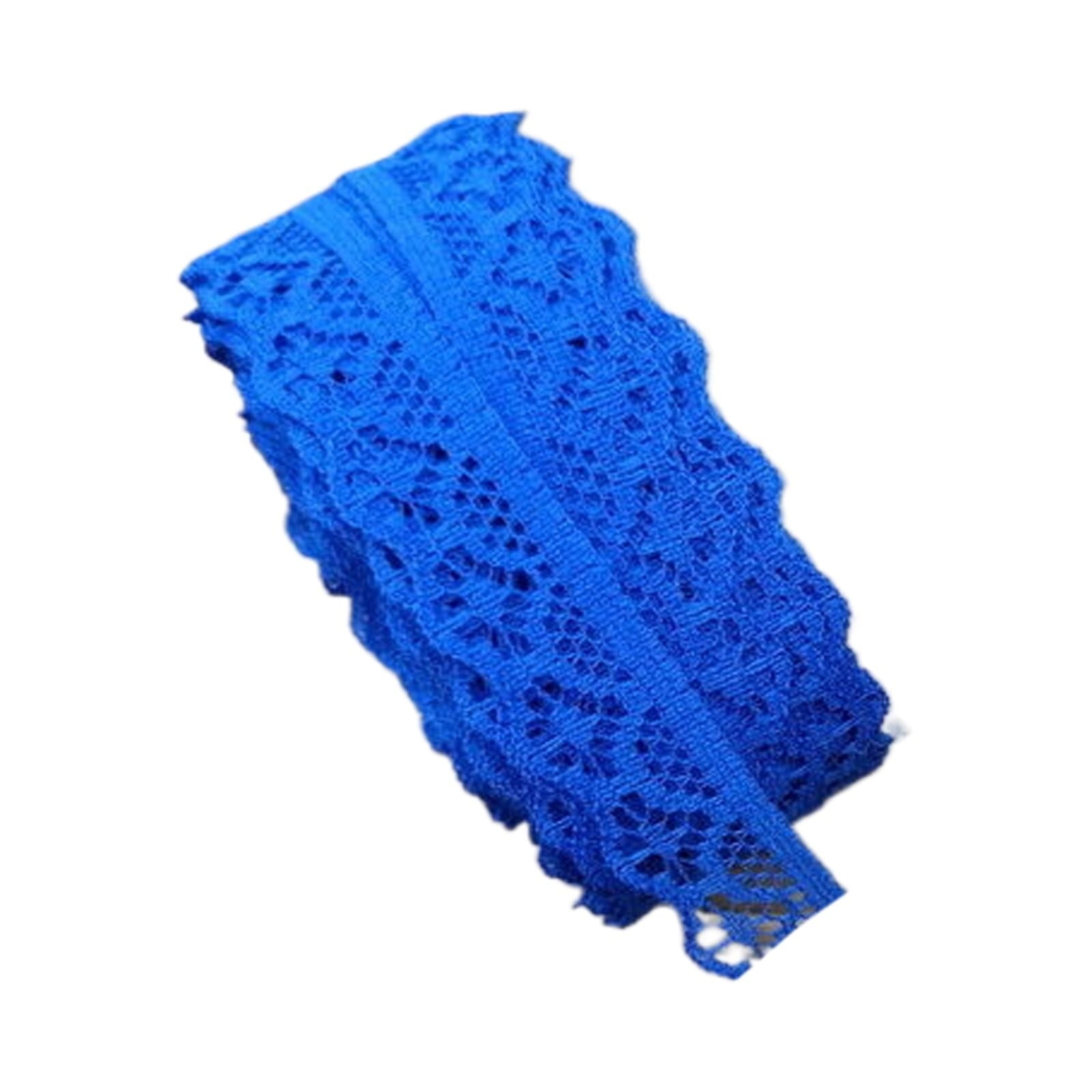 LGCASL 10 Yards Lace Ribbon 15mm Wide Trim Diy Fabric Decorative Sewing Rope Lace Cloth Strips Earrings Clothing Decoration Diy Handmade Hair Accessories Hairbands, 1 Roll of Lace Ribbon Lace Ribbon Blue