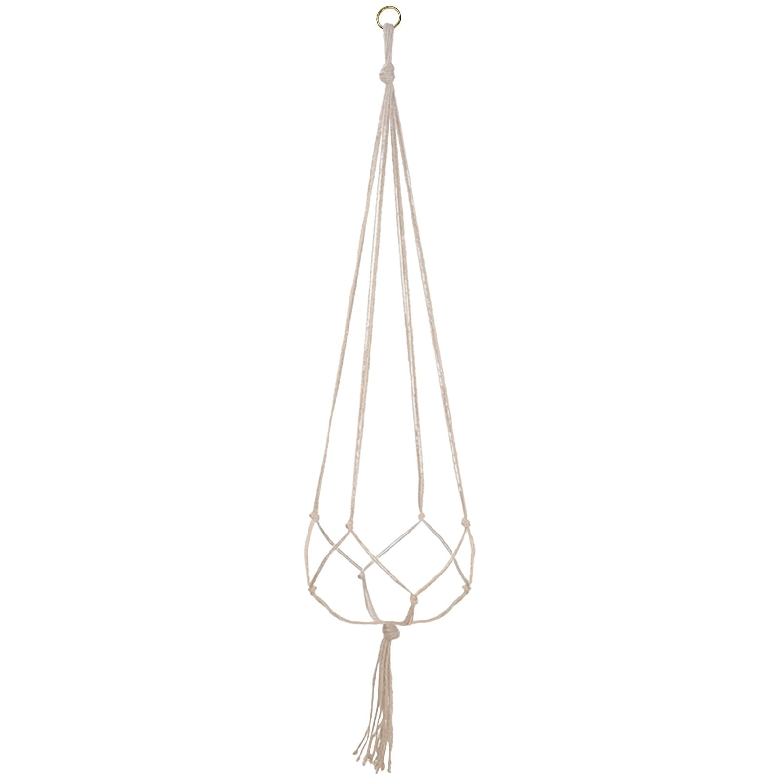 LGCASL Plant Hanger Flower Pot Plant Holder for Indoor Outdoor Decorations,Indoor Hanging Planter Holder, Hanging Baskets for Plant, 1X Hanging Basket Net Bag Plant Hangers Brown