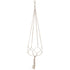 LGCASL Plant Hanger Flower Pot Plant Holder for Indoor Outdoor Decorations,Indoor Hanging Planter Holder, Hanging Baskets for Plant, 1X Hanging Basket Net Bag Brown Plant Hangers White