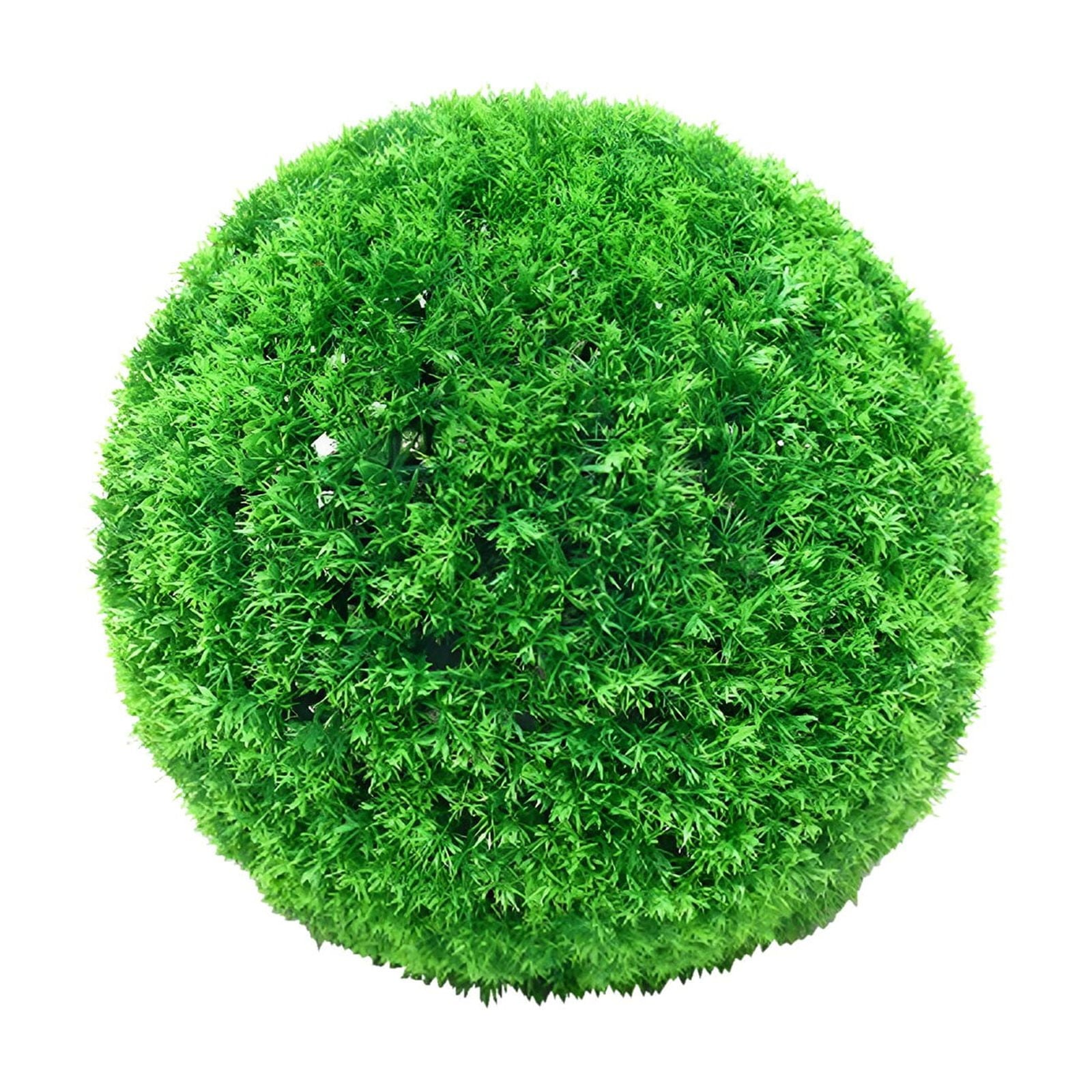 LGCASL Simulation Artificial Plant Topiary Faux Decorative for Garden Backyard Balcony and Home Décor, Pine Needle Grass Ball*1 W (Outer Diameter 13cm) Simulation plant grass ball pine needles W (Outer diameter 13cm)