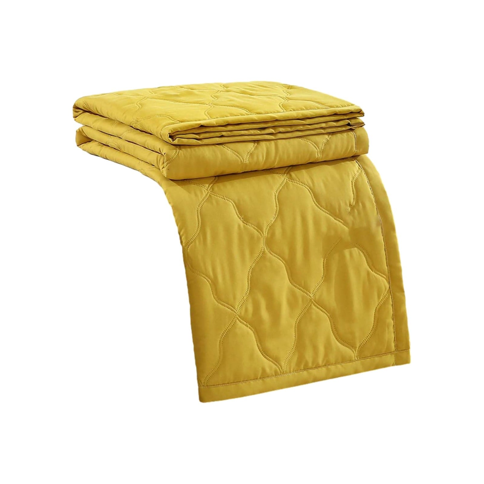 LGCASL Summer Blanket Bed Blanket Skin Friendly Plain Print Washed Cotton Bed Blanket Cool Comforter Hot Sleeping Summer Comforter Ventilated Comforter Yellow