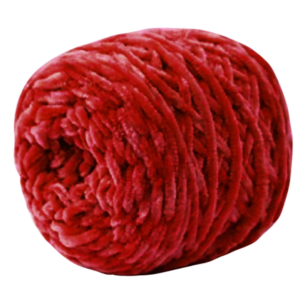 LGCASL Diy Crochet Scarf Yarn 09 Light Dark Green, Soft Gold Velvet Knitting Yarn Diy Shawl Scarf Crochet Thread Woollenyarn 02 Rust Red