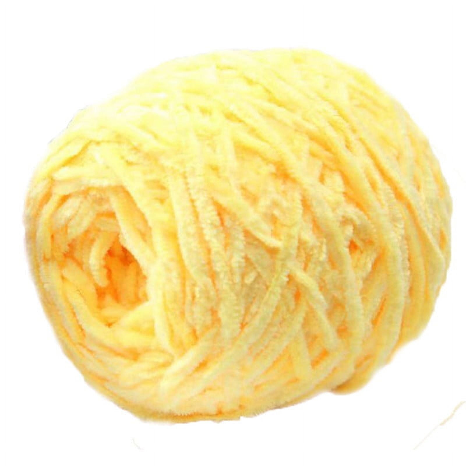 LGCASL Diy Crochet Scarf Yarn 09 Light Dark Green, Soft Gold Velvet Knitting Yarn Diy Shawl Scarf Crochet Thread Woollenyarn 04 Light Yellow