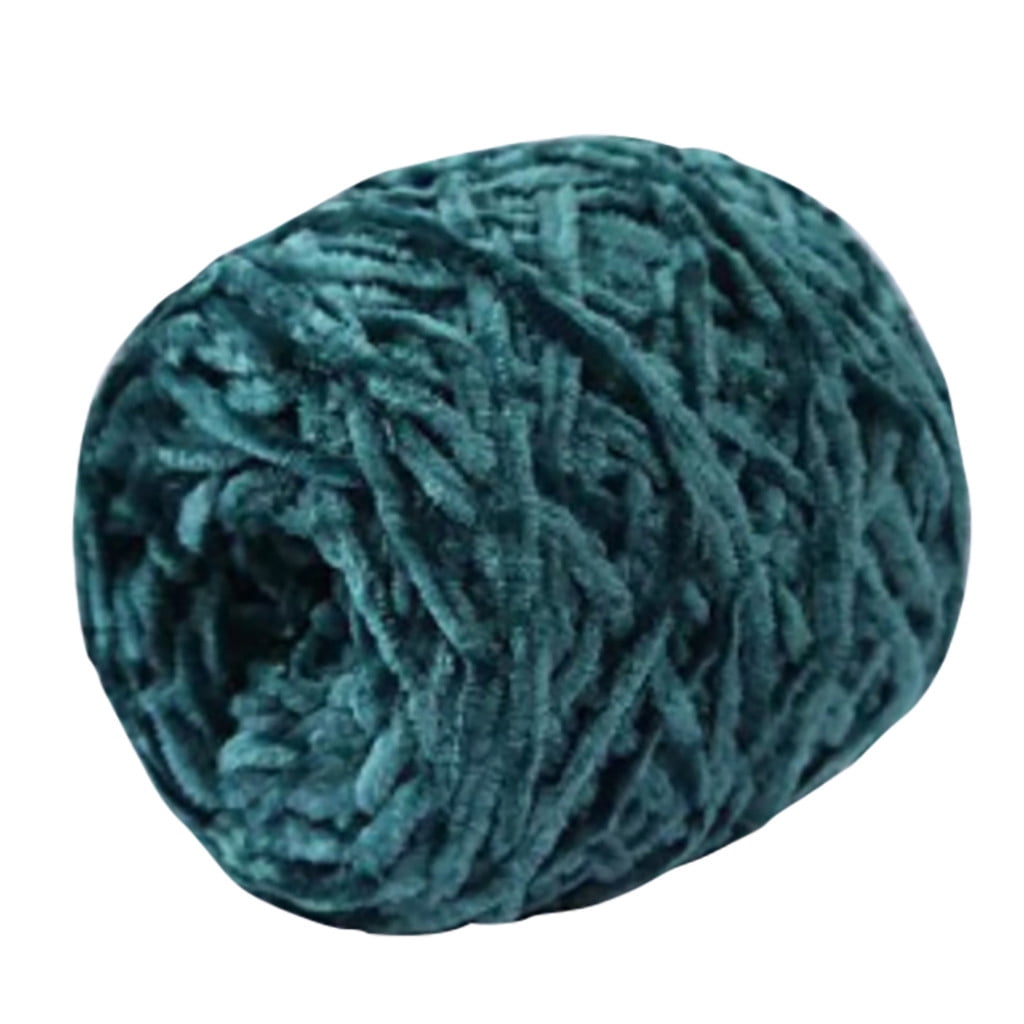 LGCASL Diy Crochet Scarf Yarn 09 Light Dark Green, Soft Gold Velvet Knitting Yarn Diy Shawl Scarf Crochet Thread Woollenyarn 09 Light Dark Green
