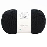 LGCASL Hand-Knitted Yarn #2 Pure White , 1Pc100G Hand Woven Cotton Yarn Soft Crochet Yarn for Hand Knitting Warm Sweater Sofa Cushion Scarf Diy Black