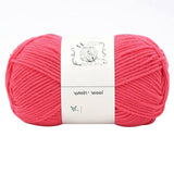 LGCASL Hand-Knitted Yarn #2 Pure White , 1Pc100G Hand Woven Cotton Yarn Soft Crochet Yarn for Hand Knitting Warm Sweater Sofa Cushion Scarf Diy Watermelon red