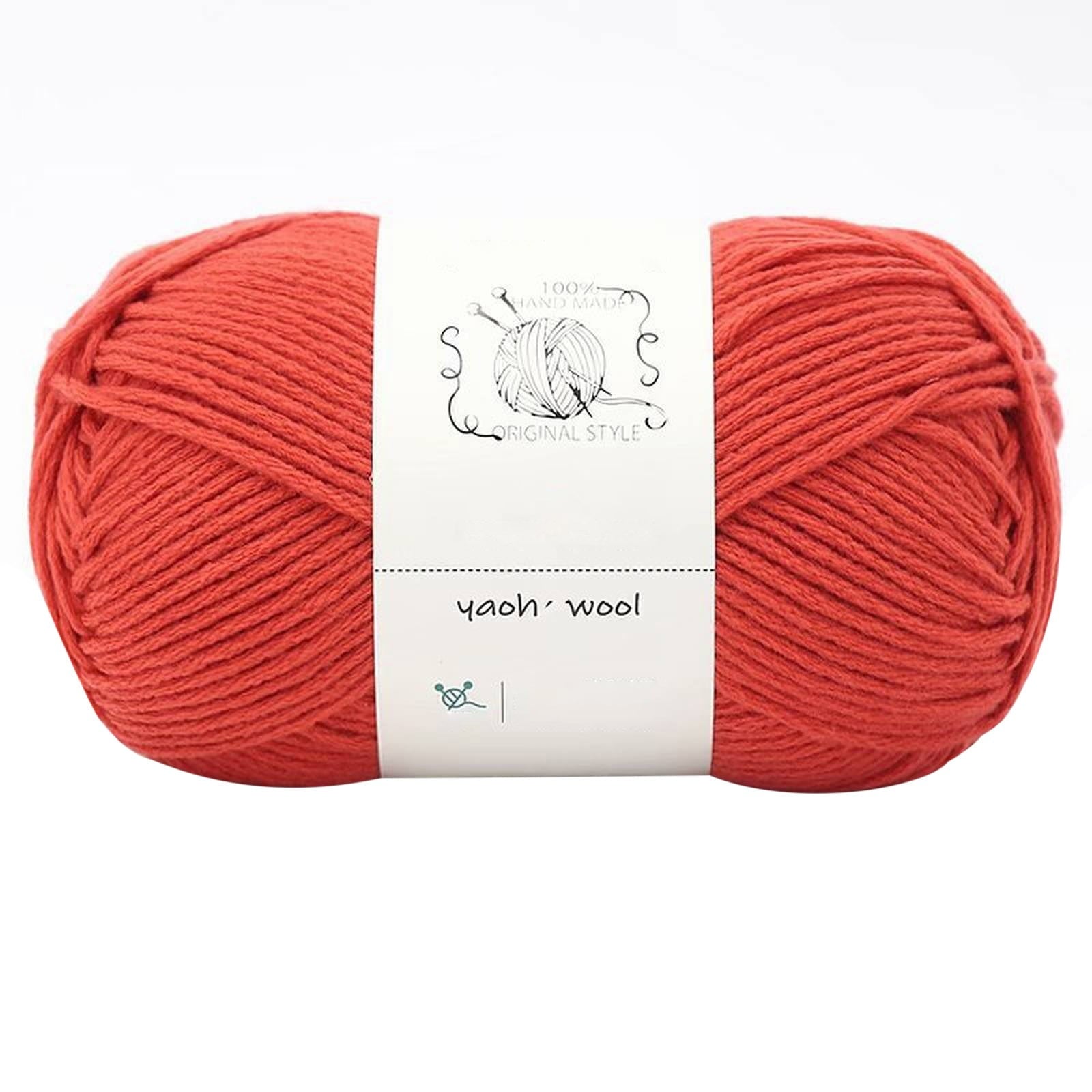 LGCASL Hand-Knitted Yarn #2 Pure White , 1Pc100G Hand Woven Cotton Yarn Soft Crochet Yarn for Hand Knitting Warm Sweater Sofa Cushion Scarf Diy coral fleece