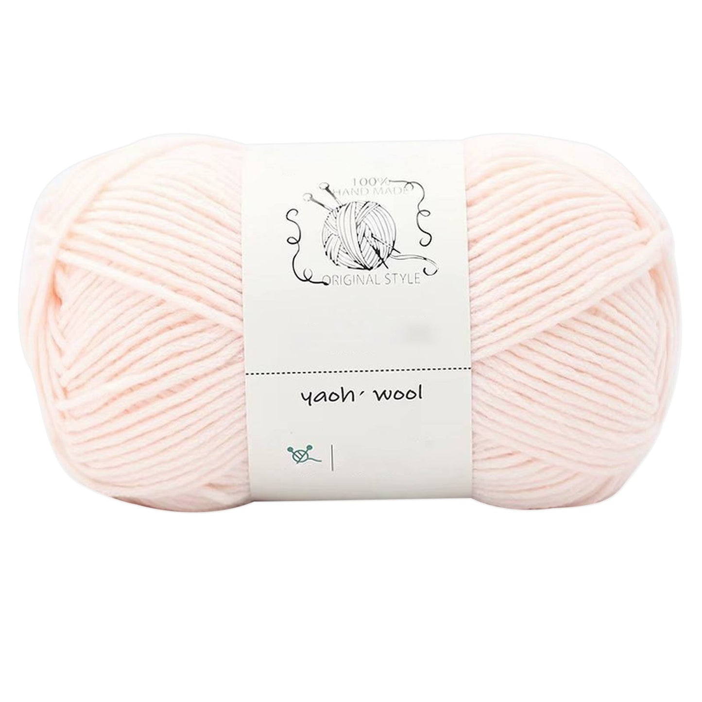 LGCASL Hand-Knitted Yarn #2 Pure White , 1Pc100G Hand Woven Cotton Yarn Soft Crochet Yarn for Hand Knitting Warm Sweater Sofa Cushion Scarf Diy light pink