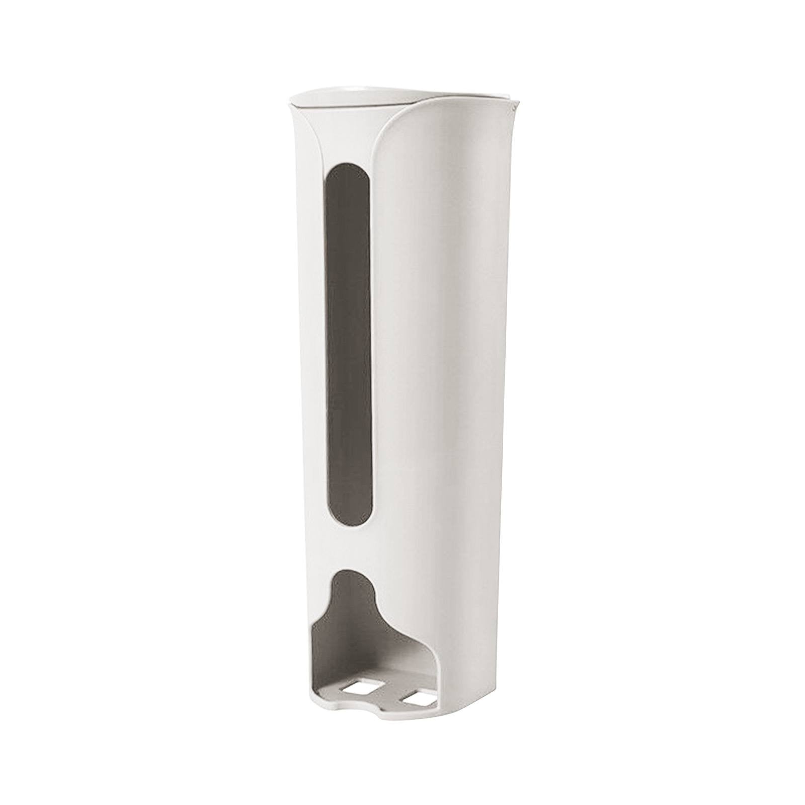1 Storage Box Grocery Bag Holder Wall Mount Garbage Storage Bag Dispenser Hanging Can with Cover Kitchen Bag Holder Dispenser for Bags One Size A