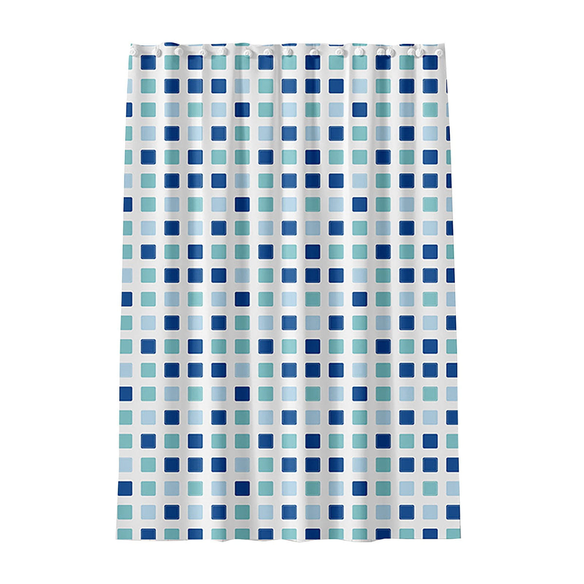 Shower Curtain*1 Piece Peva Blue and Green Square Shower Curtain Thickened Bathroom Curtain for Home Shower Partition with Hooks One Size Mint Green