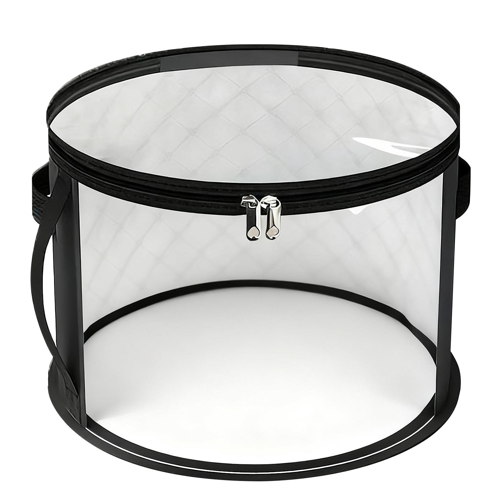Hat Storage Bag*1 Foldable Hat Storage Bucket with Lid Large Capacity Cap Organizer for Home Perfect for Baseball Caps and Miscellaneous Items One Size Black