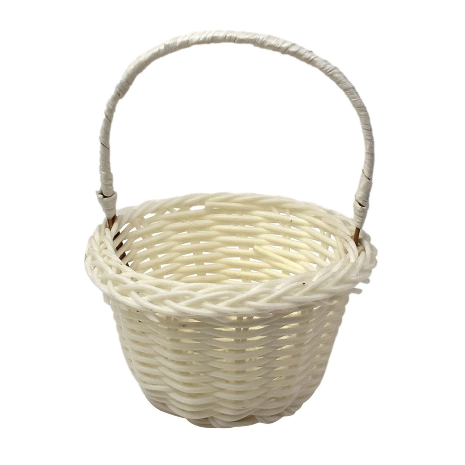 Small Wall-Mounted Kitchen Storage Basket, Hanging Storage Wicker Baskets Wall Mounted Woven Hanging Basket Wicker Small Basket with Handle Wicker Basket with Handle Small Basket Organizer White Wedding Flower Basket