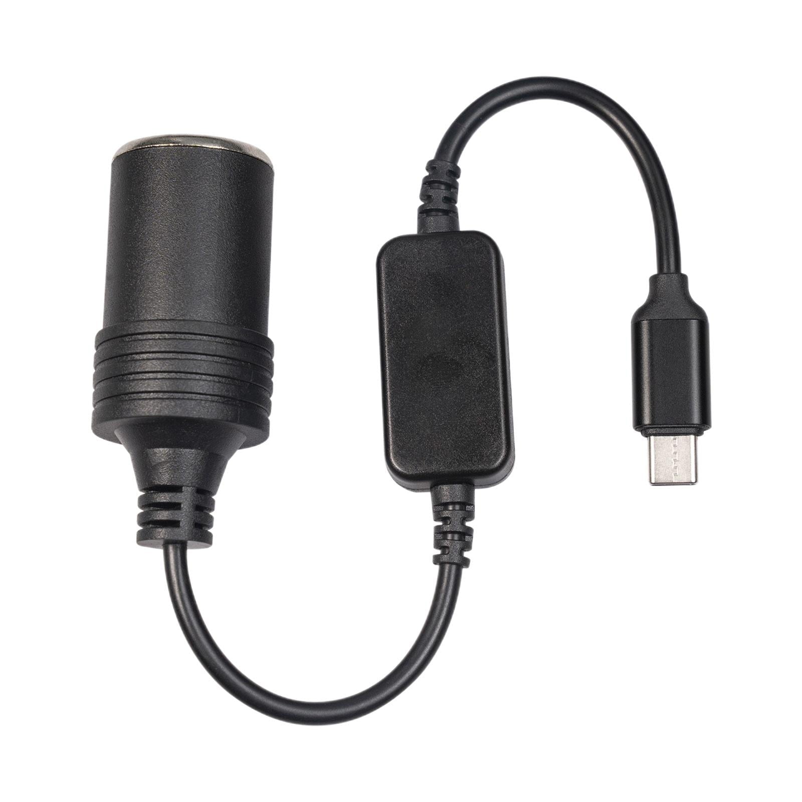 USB C Type C to 12V Car Cigarette Lighter Socket Female Converter Adapters. B2V1