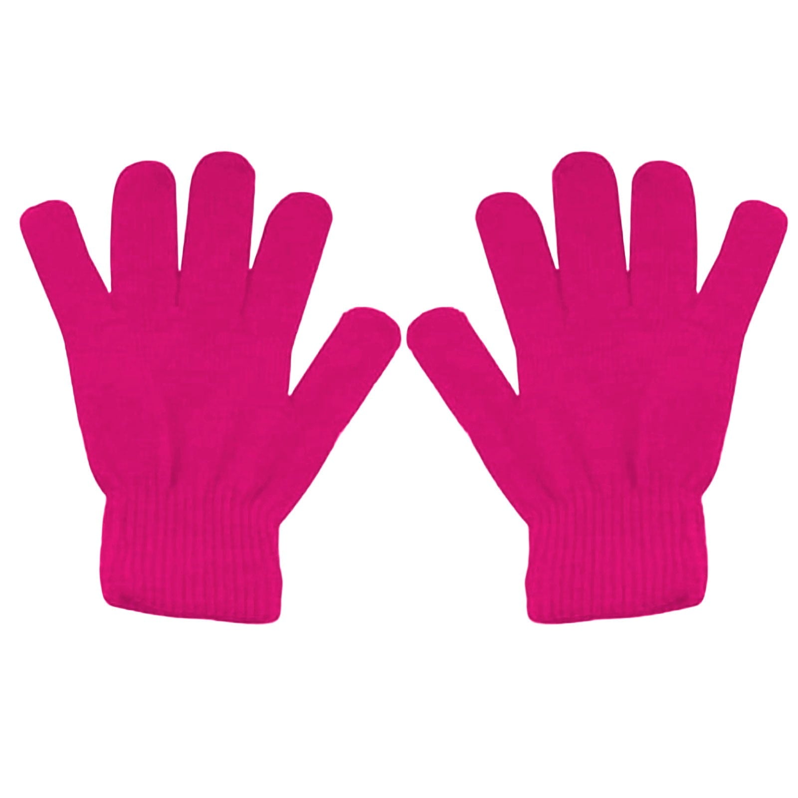 LGCASL Clearance! Winter Gloves Warm Strecty Knit Gloves for Men Women- Dark Gray One Size Hot Pink