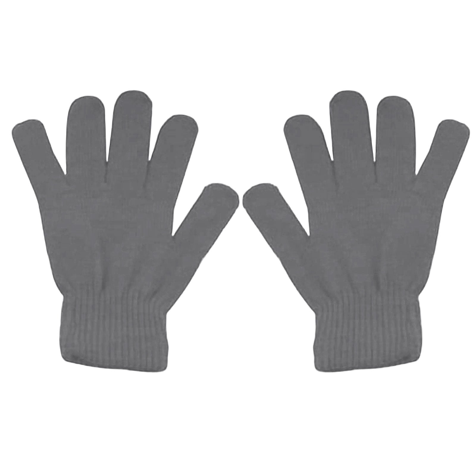 LGCASL Clearance! Winter Gloves Warm Strecty Knit Gloves for Men Women- Dark Gray One Size Light Ashy