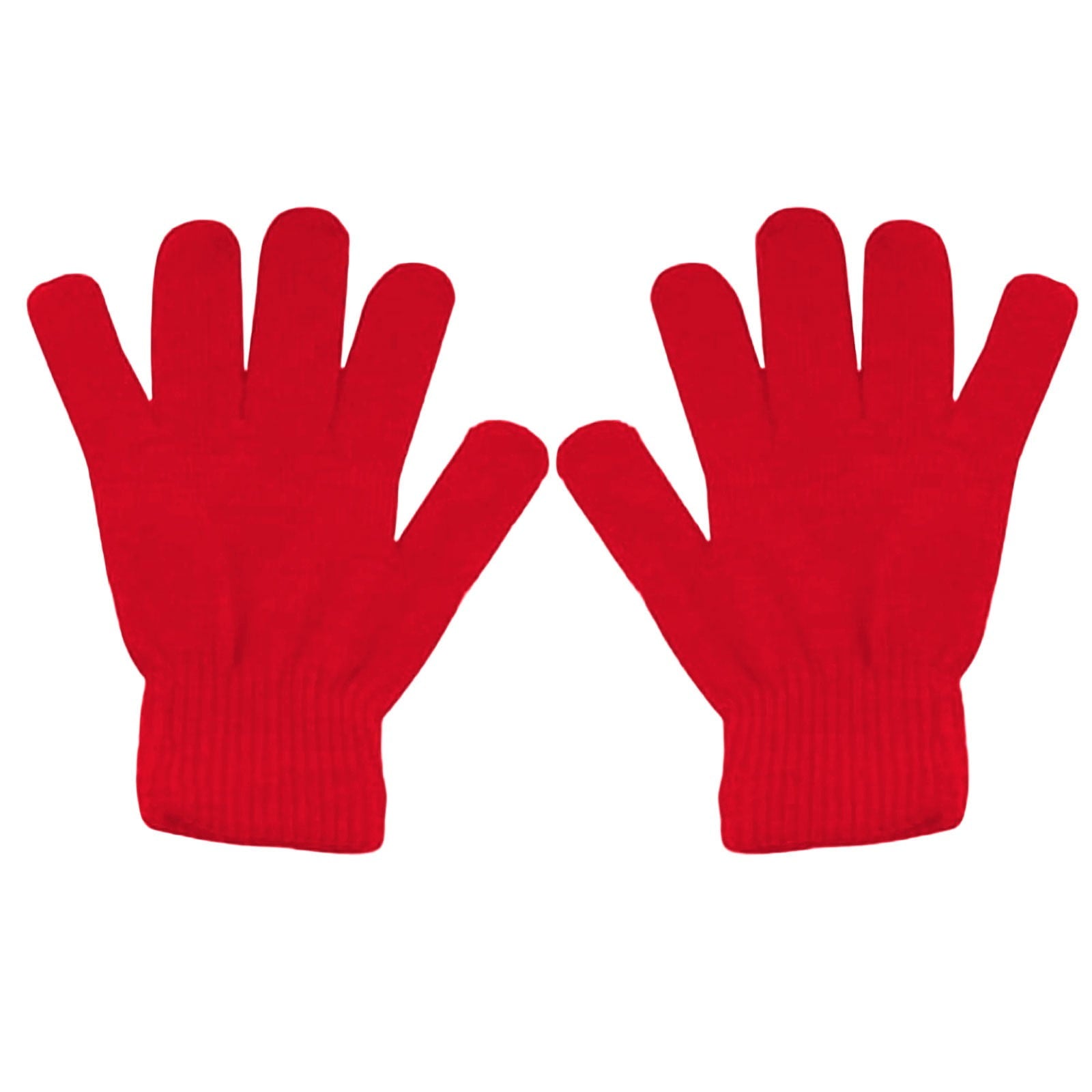 LGCASL Clearance! Winter Gloves Warm Strecty Knit Gloves for Men Women- Dark Gray One Size Red