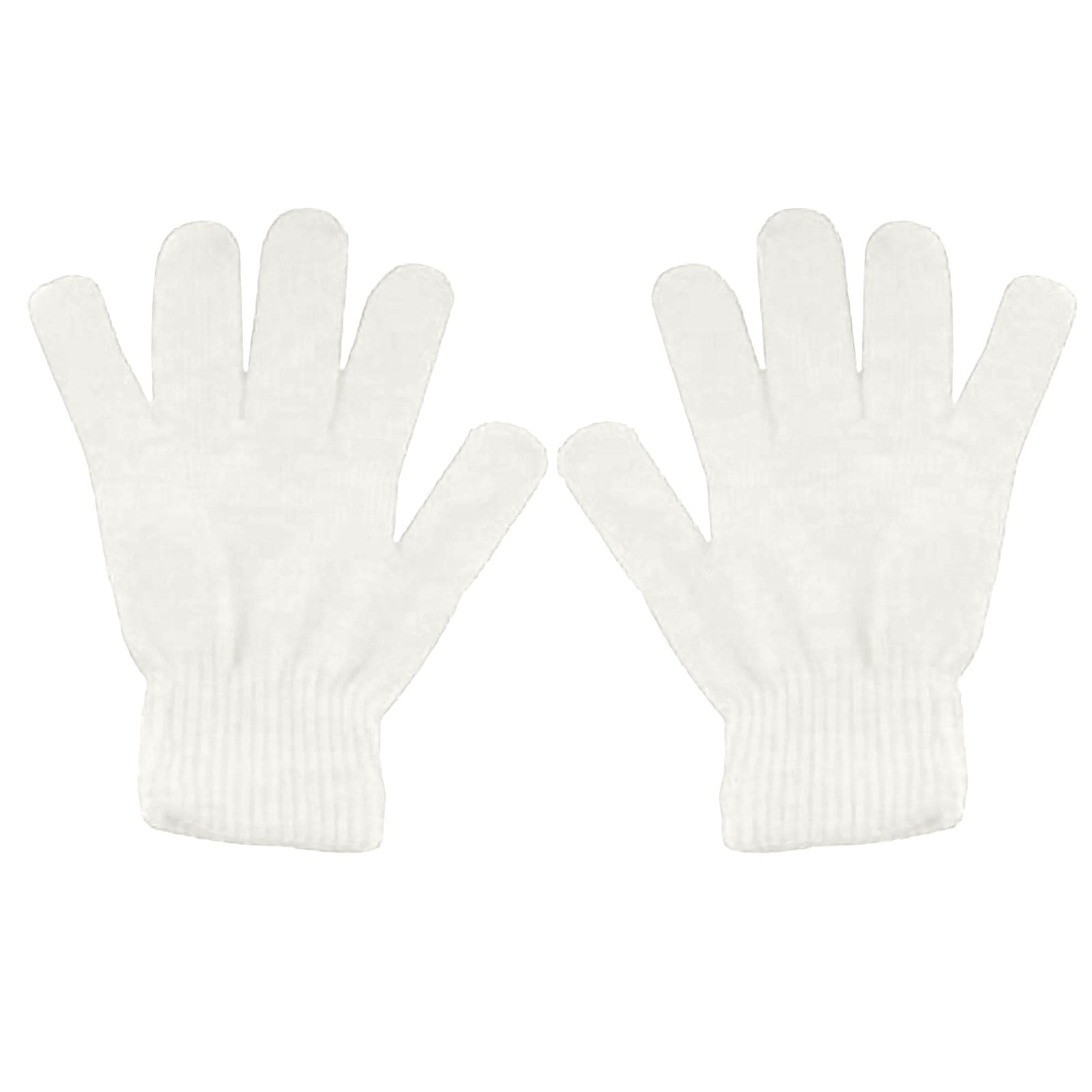 LGCASL Clearance! Winter Gloves Warm Strecty Knit Gloves for Men Women- Dark Gray One Size White