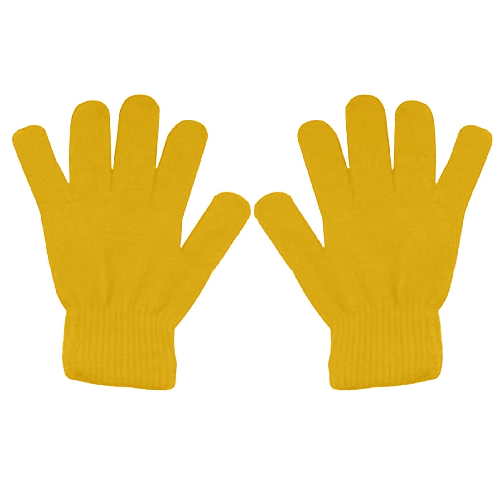 LGCASL Clearance! Winter Gloves Warm Strecty Knit Gloves for Men Women- Dark Gray One Size Yellow