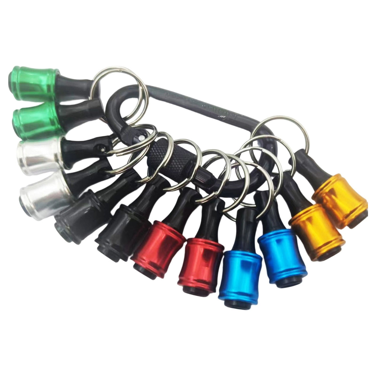 LGCASL Clearance! 12Pc Portable Bit Holder Key Chain Hex Shank Screwdriver Bit Clip for Impact Driver Drill Bit Keychain Extension Bar Quick Release Easy Change Screwdriver Bit Holders- 15*10*2cm Black