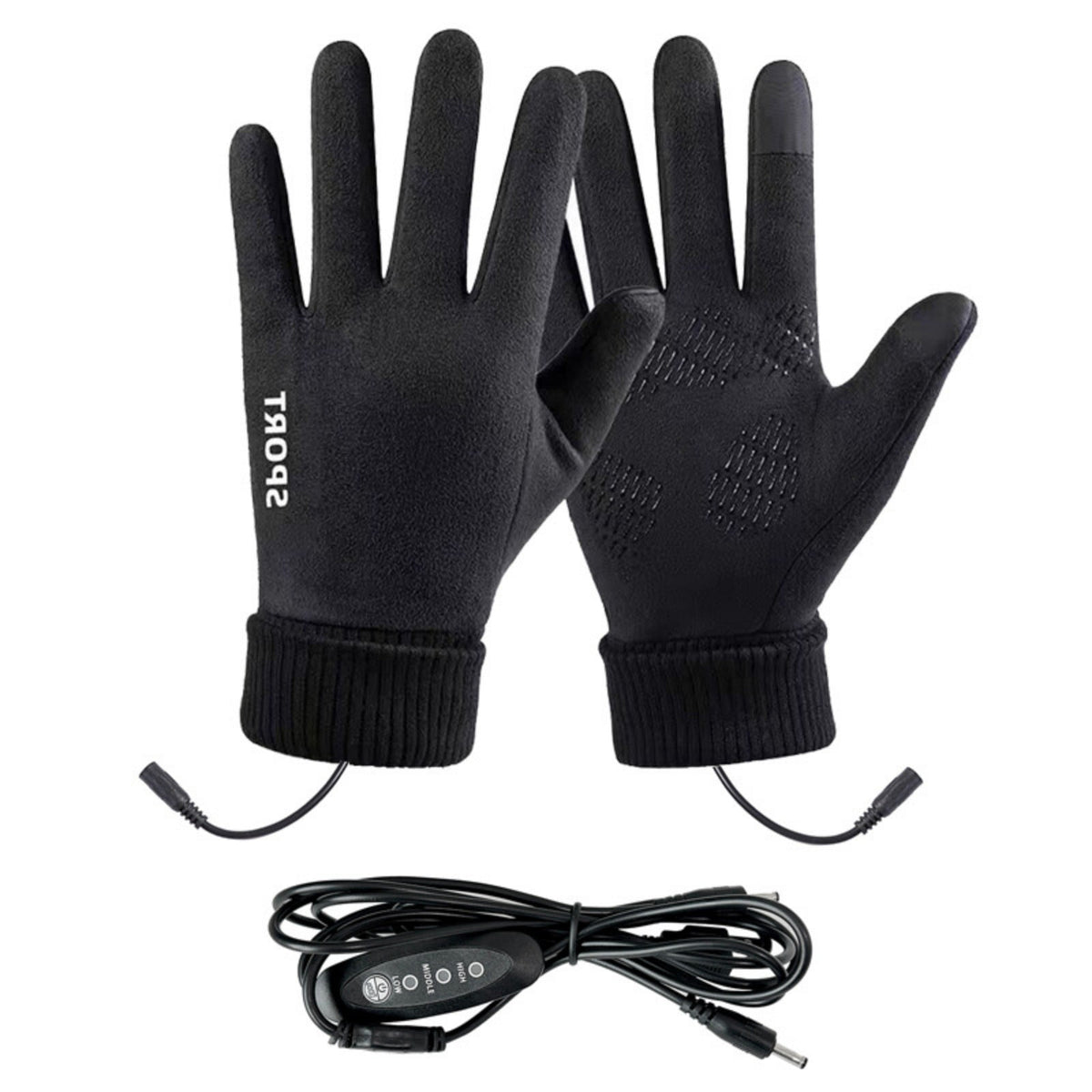 LGCASL Clearance! Heated Gloves Heated Gloves for Men Women with 3 Heat Settings Touchscreen Warming Gloves for Climbing Hiking Cycling Camping- Grey 26 Black