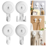 LGCASL Vacuum Rotary Suction Cup Hook Vacuum Suction Cup Hook No Drill Rotating Single Hook Wall Hanger for Kitchen/Bathroom Removable Damage Free Holder 6.8*11.1cm A