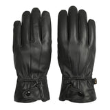 LGCASL Clearance! Mens Gloves，Gloves for Men，Mens Winter Gloves，Mens Leather Gloves Mens Winter Black Leather Gloves for Driving Dress Real Sheepskin Leather Warm Fleece Lined Gloves- 23*12cm Black