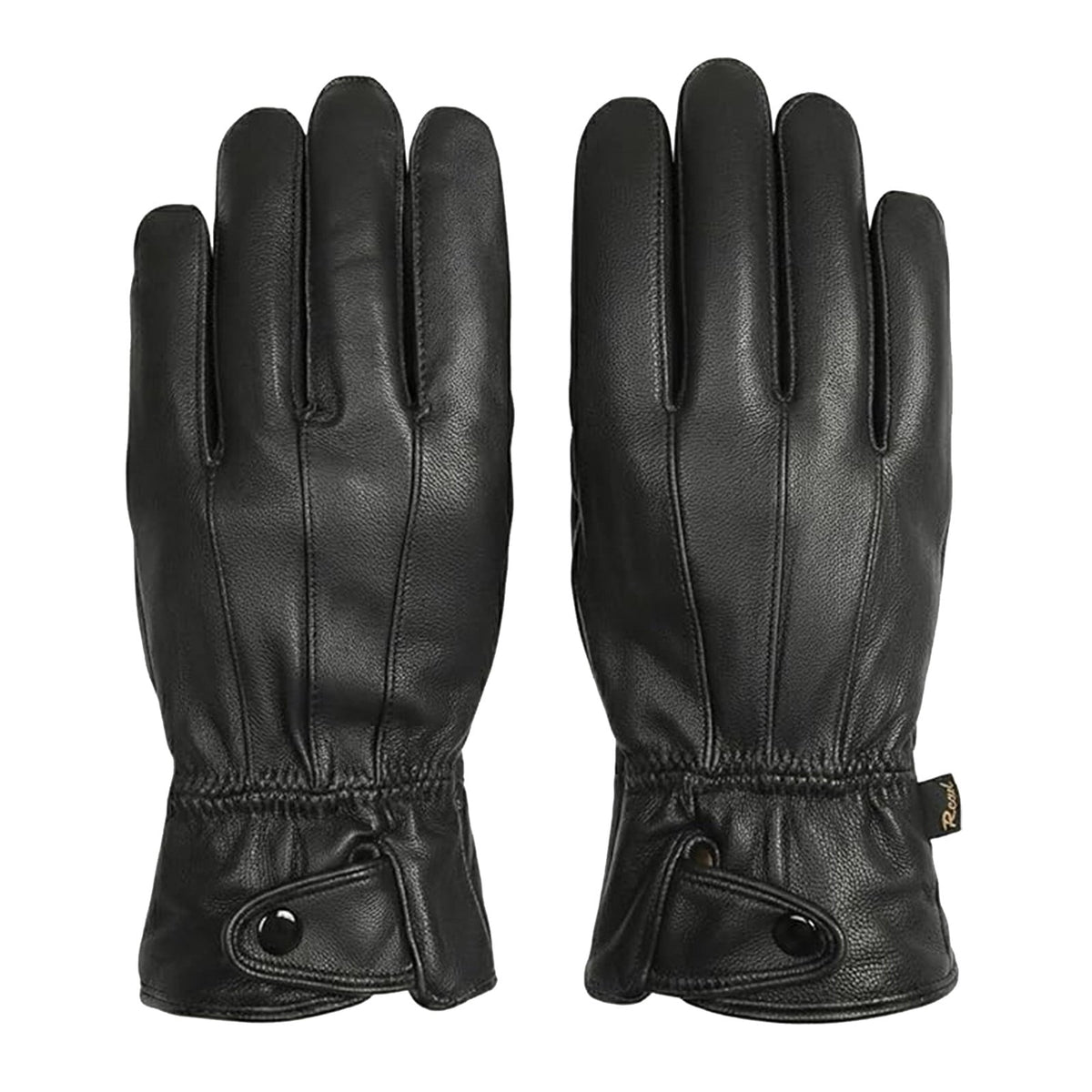 LGCASL Clearance! Mens Gloves，Gloves for Men，Mens Winter Gloves，Mens Leather Gloves Mens Winter Black Leather Gloves for Driving Dress Real Sheepskin Leather Warm Fleece Lined Gloves- 23*12cm Black