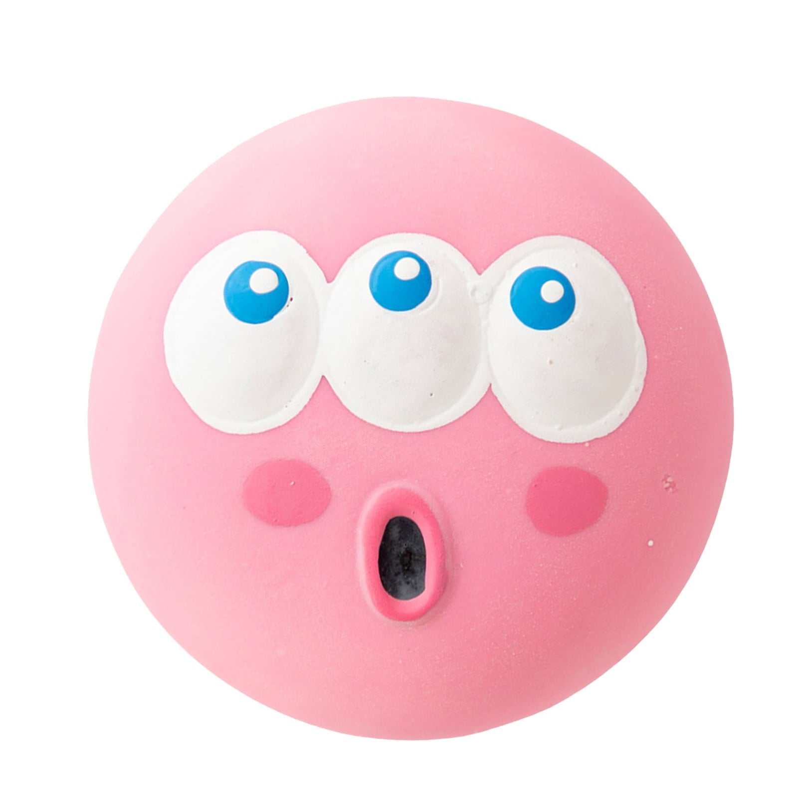 LGCASL 2.17" Squeaky Dog Toys Funny Chewing Latex Rubber Soft Fetch Play Interactive Squeaky Dog Balls for Puppy Small Medium Pet Dog （Pink One Size） Pink