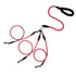 LGCASL 3 Dog Leash No Tangle, Heavy Duty Multiple Dog Lead Shock Absorbing Bungee, Triple Bungee Leash, Reflective Dog Leash Free Multi Pet Walking Rope with Detachable, Black Red