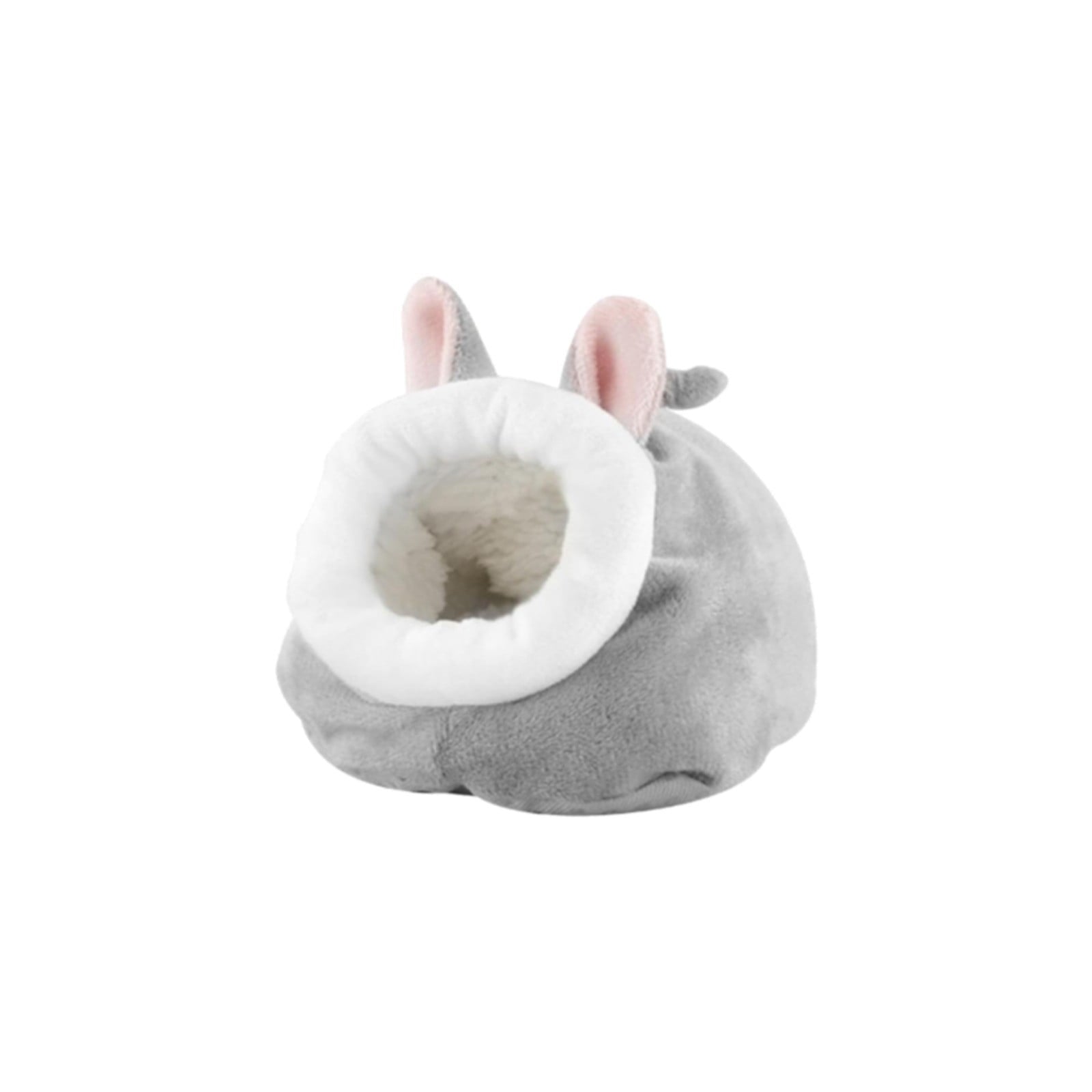 LGCASL Small Pet Bed, Pig Christmas Bed Warm Hedgehog Hideout Cotton House Sleeping Nest Cage Accessories for Small Animal Habitat Supplies for Hamster Sugar Glider Squirrel Bearded Dragon, Pink Grey