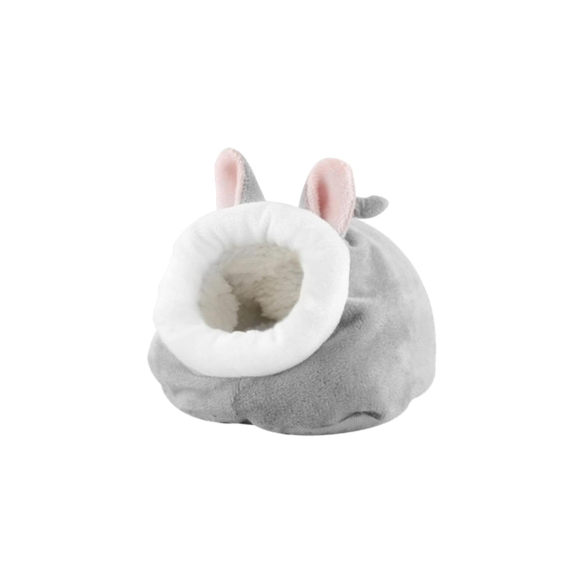 LGCASL Small Pet Bed, Pig Christmas Bed Warm Hedgehog Hideout Cotton House Sleeping Nest Cage Accessories for Small Animal Habitat Supplies for Hamster Sugar Glider Squirrel Bearded Dragon, Pink Grey