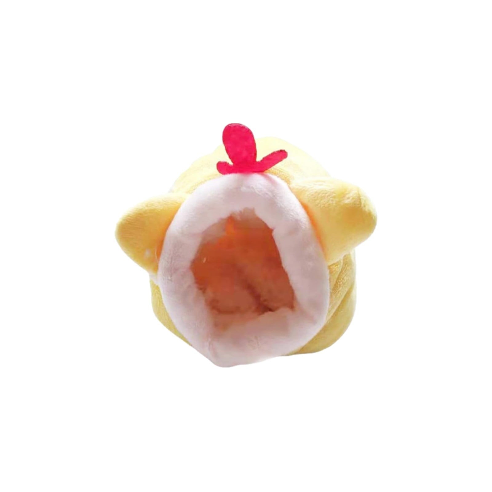 LGCASL Small Pet Bed, Pig Christmas Bed Warm Hedgehog Hideout Cotton House Sleeping Nest Cage Accessories for Small Animal Habitat Supplies for Hamster Sugar Glider Squirrel Bearded Dragon, Pink Yellow