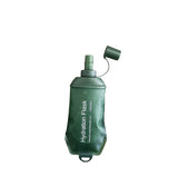 150ml Soft Flask,Light Tpu Foldable Soft Water Bottle Leak Proof Hydration Flask,Soft Water Bottle Running for Running Hiking Cycling Camping Portable Travel Sports Water Bag Easy to Carry L(500ml) Army Green